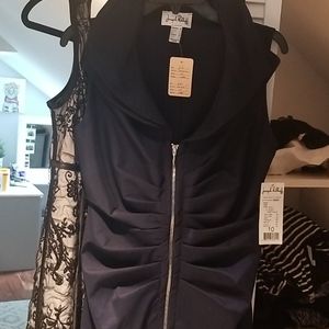 Joseph Ribkoff size 10 navy dress